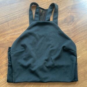 EXPRESS High Neck Black Crop Top